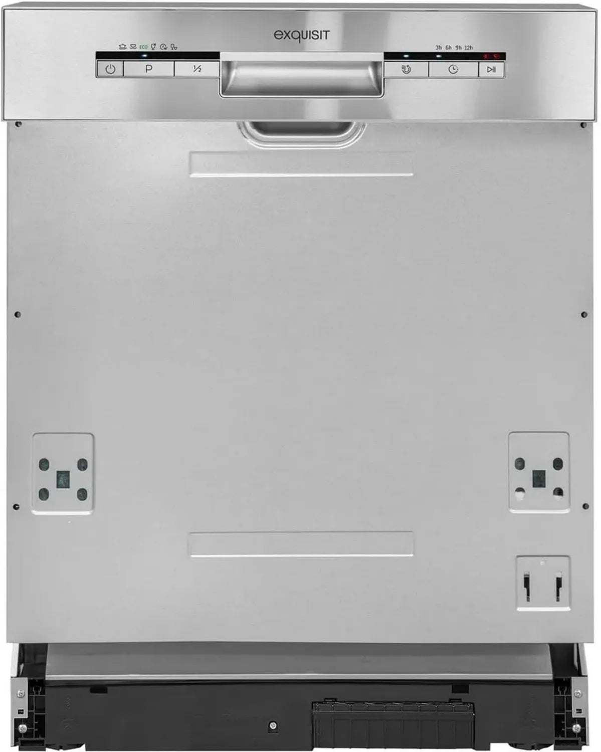 Hochwertige Einbau-Geschirrspülmaschine 60 cm, teilintegriert, 12 Maßgedecke, Edelstahl