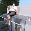 Aluminium Haustürvordach mit UV-Schutz, Transparentes Polycarbonat, Breite 120x120 cm